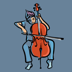Boy-playing-violin-vector-illustration
