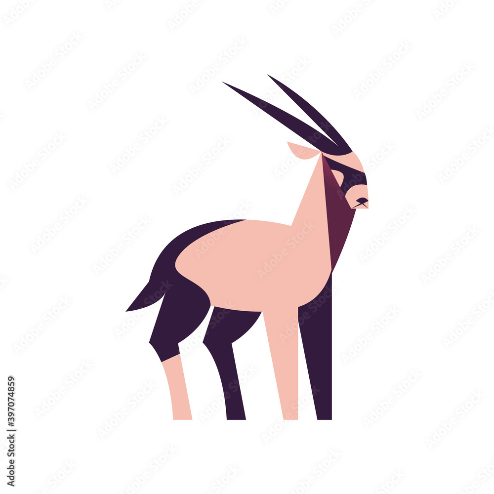 Poster goat abstract style icon vector design
