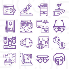 16 pack of discontinued  lineal web icons set