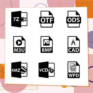 Simple set of 9 icons related to formulating