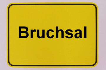 Illustration des Stadteingangsschildes der Stadt Bruchsal