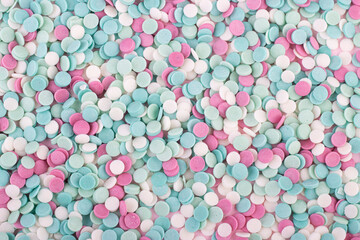 lots of small round colorful confetti for the background