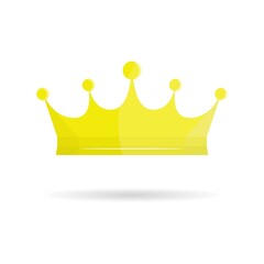Golden crown icon. Template design for logo, label, game, web or mobile app. Awards for winners, champions, leadership. Royal king, queen, princess crown