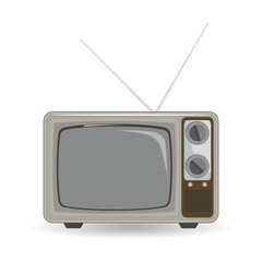 Retro, old-fashioned, vintage tv icon. Template in flat design.