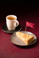 tea and Napoleon cake
