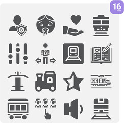 Simple set of condition related filled icons.