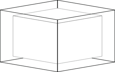 black and white drawing box in a box on a white background