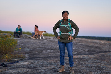 Portrait of Black female hiker