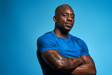 Confident and fearless black man