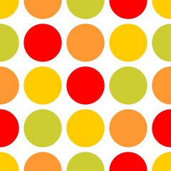 Tile vector pattern with polka dots on white background