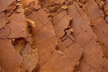 Red rock, stone texture for background