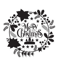 Merry christmas svg design