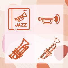 Simple set of make love related lineal icons