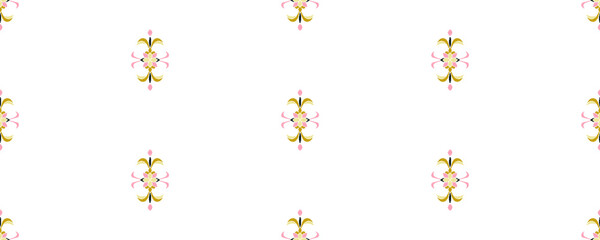 Colorful Ikat ornamentel seamless pattern for textile, wallpaper, card or wrapping paper. Tile for surface design.