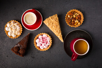 Collection of delicious desserts