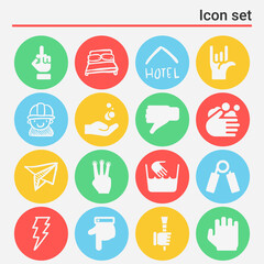 Fototapeta premium 16 pack of human being filled web icons set