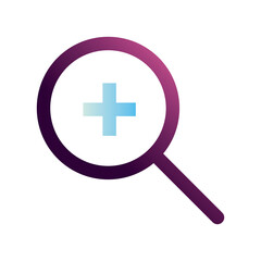 Fototapeta premium lupe with add isolated vector design