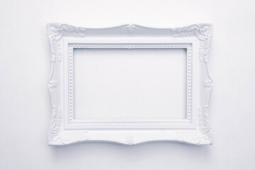 white frame for photo on a white background