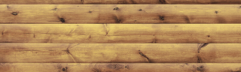 Orange Wood Plank Material Background. Yellow Rustic Block House Panel. Shabby Home Rough Fence Design. Isolated Board Wide Pamoramic Banner.