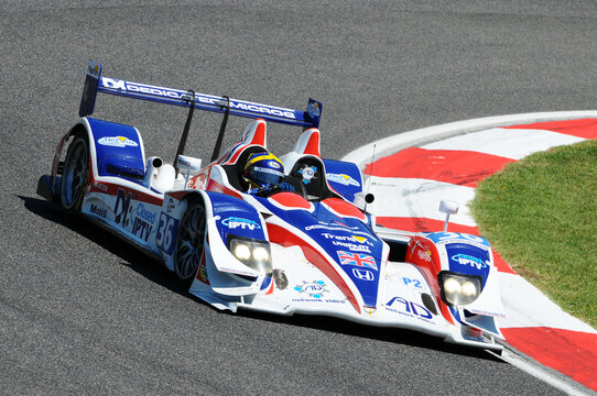 Imola, Italy 3 July 2011: ARX-01 HPD LMP2 of Team RML driven by Erdos, Newton and Collins in action during Race 6H ILMC at Imola Circuit.