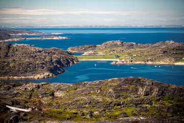 Beautiful arctic summer landscape on Barents sea