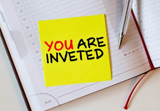 card with text YOU ARE INVETED