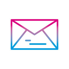 Envelope gradient style icon vector design