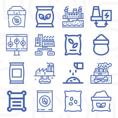 16 pack of ammonium  lineal web icons set