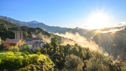 sunrise in the mountains