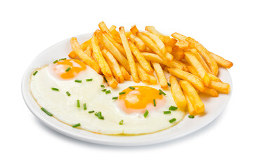 Huevos fritos con patatas