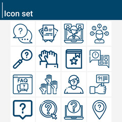 Simple set of why related lineal icons.