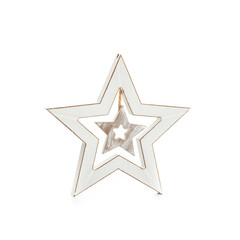 Obraz premium Christmas star isolated on a white background.