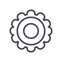 gear line style icon vector design