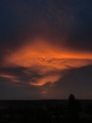 Obraz premium sunset in the city