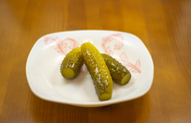 Cucumbers on a plate