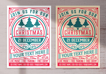 Christmas Party Graphic Flyer Layout