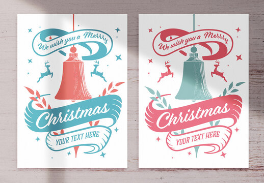 Christmas Greeting Card Layout