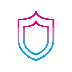 Shield gradient style icon vector design