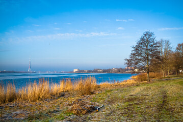 Riga, Latvia, Kengarags. view of the Dvina river