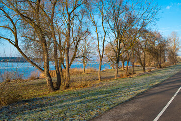 Riga, Latvia, Kengarags. Bank of the Dvina river