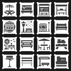 16 pack of justices  filled web icons set