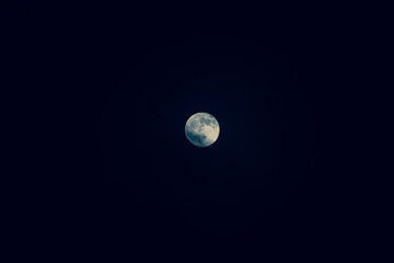 The Moon in a dark night sky