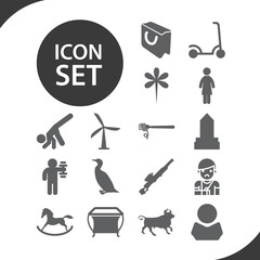 Simple set of ankle related filled icons.