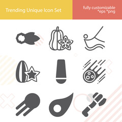 Simple set of practicable related filled icons.