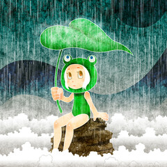 Illustration_06/24/2008 : 雨音に忍び寄る