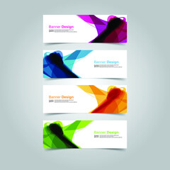 Naklejka premium Vector Abstract banner web template