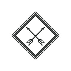 Hipster arrows in square vector design