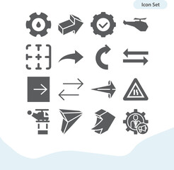Simple set of due related filled icons.