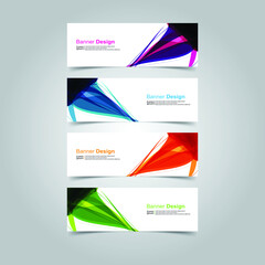 Fototapeta premium Vector Abstract banner web template