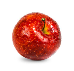 Red apple isolated on white background.
